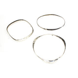 SS Textured Oblong Bangles