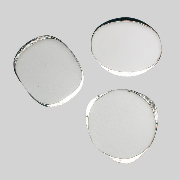 SS Textured Oblong Bangles