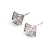 SS Gingko Leaf Hook Earrings