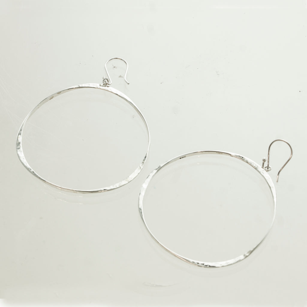 SS 55mm Flat Hammered Hoops