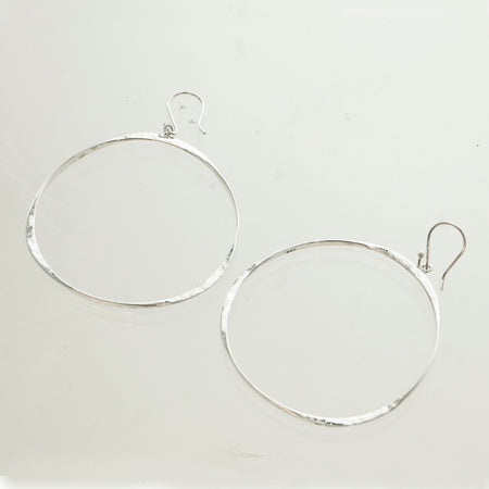 SS 3-sided Flat Hoop Earrings