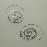 SS Boho Endless Spiral Hoop Earrings