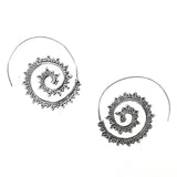 SS Boho Endless Spiral Hoop Earrings