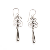 SS Filigree with Bat Dangle Earrings