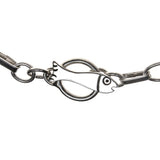 Sterling Silver 3 Abalone Fish Collar Necklace