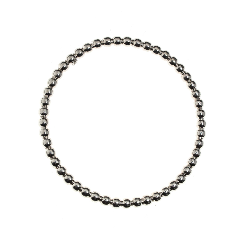 Sterling Silver Bead Bangle Bracelet