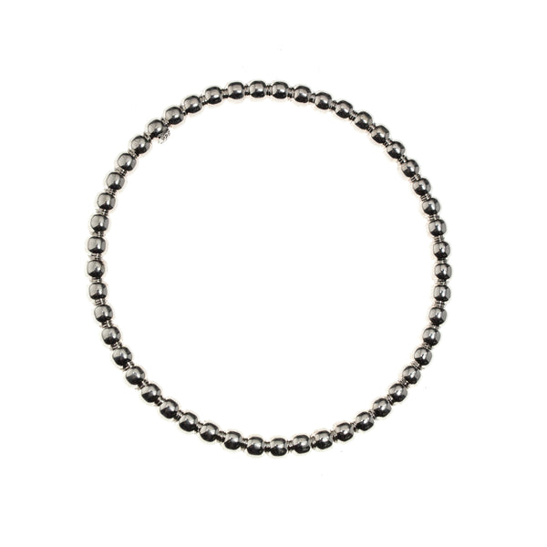 Sterling Silver Bead Bangle Bracelet