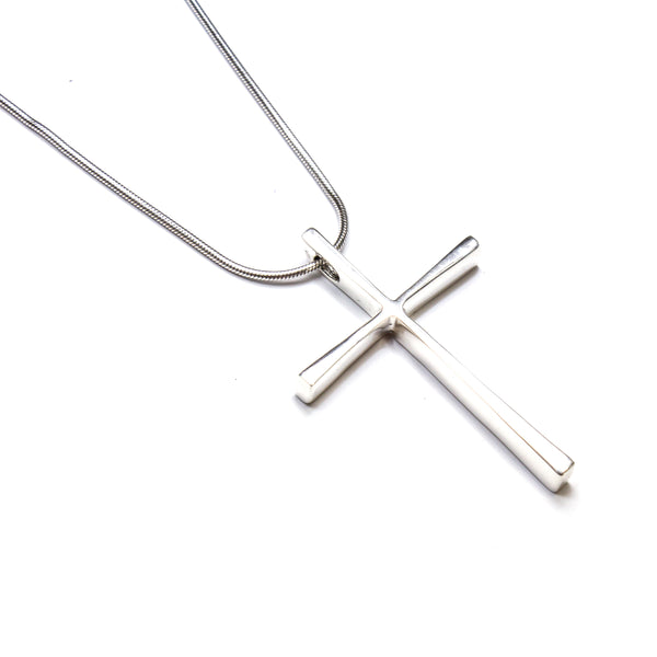 SS Large Cross Necklace