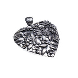 SS Large Garden Heart Pendant