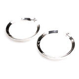 SS 3-sided Flat Hoop Earrings