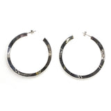 SS 3-sided Flat Hoop Earrings