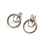 SS Gradating Circle Link Earrings