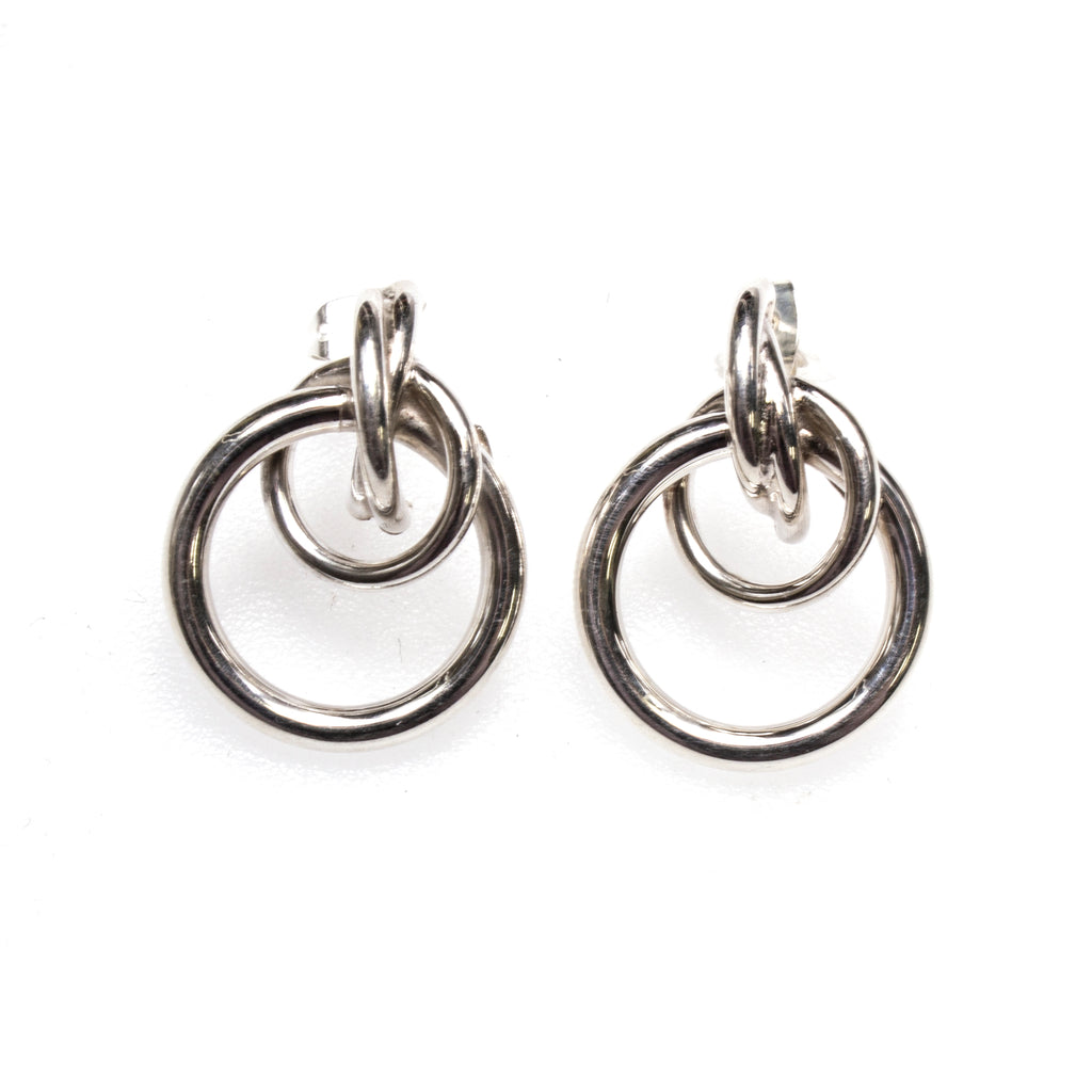 SS Gradating Circle Link Earrings