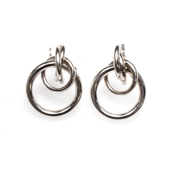 SS Gradating Circle Link Earrings