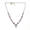 Sterling Silver 9 Faceted Amethyst Necklace