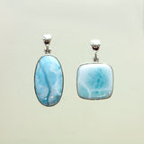 SS Assorted Larimar Bezel Pendants