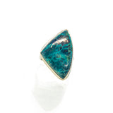 SS Chrysocolla Triangle Ring (Size 8)