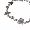 Sterling Silver Meteorite and Pyrite Link Bracelet