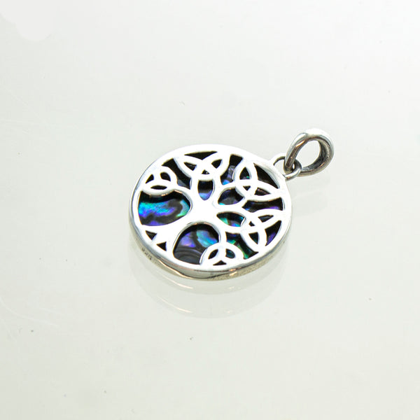 SS Celtic Tree of Life on Abalone Pendant