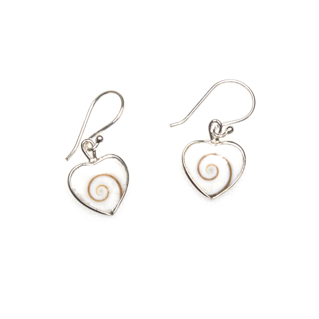 SS Shiva Shell Heart Earrings