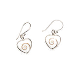 SS Shiva Shell Heart Earrings