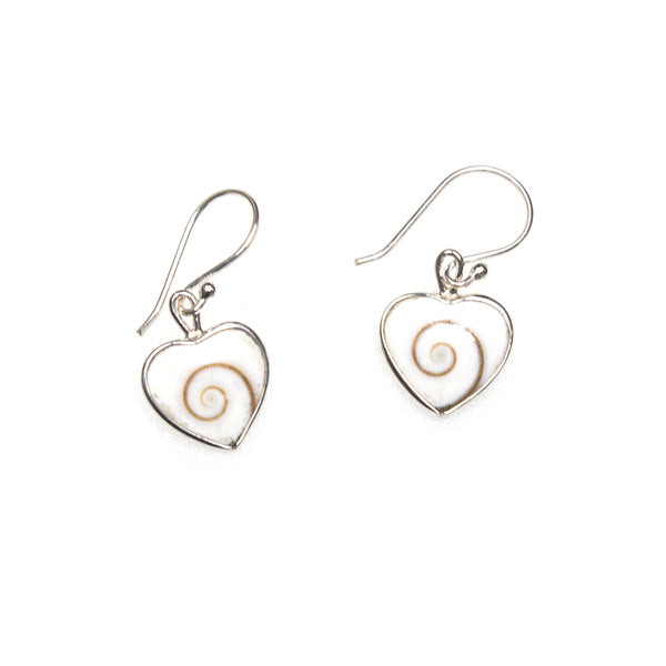 SS Shiva Shell Heart Earrings