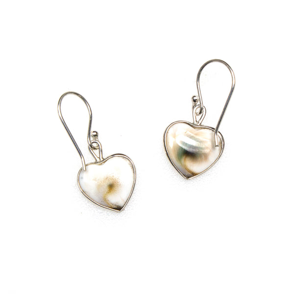SS Shiva Shell Heart Earrings