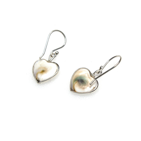 SS Shiva Shell Heart Earrings