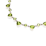 SS Round and Trillion Peridot Necklace