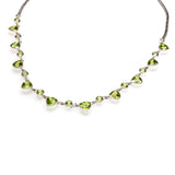 SS Round and Trillion Peridot Necklace