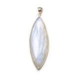 SS Large Rainbow Moonstone Marquis Pendant