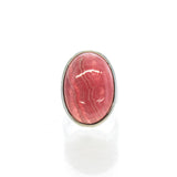 SS Rhodochrosite Oval Bezel Ring (Size 7.75)