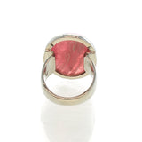 SS Rhodochrosite Oval Bezel Ring (Size 7.75)
