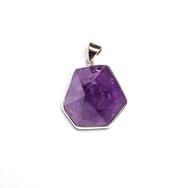 SS Amethyst Point Pendant