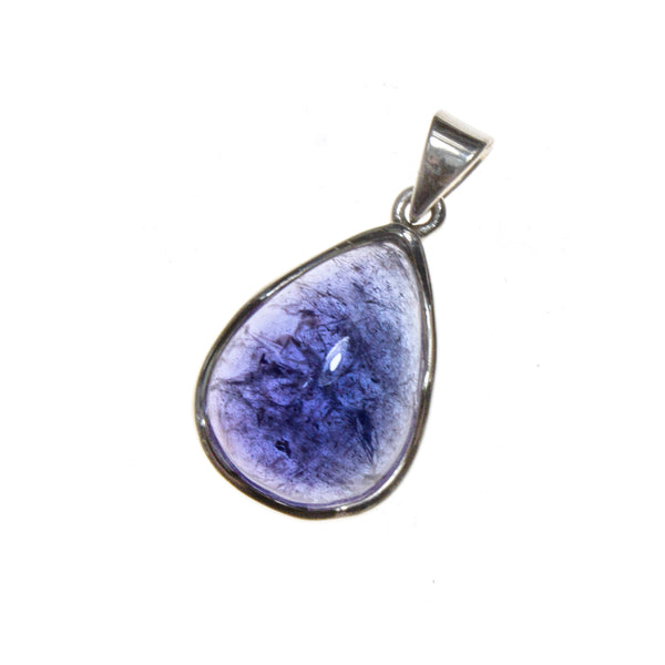 SS Tanzanite Pear Cabochon Pendant