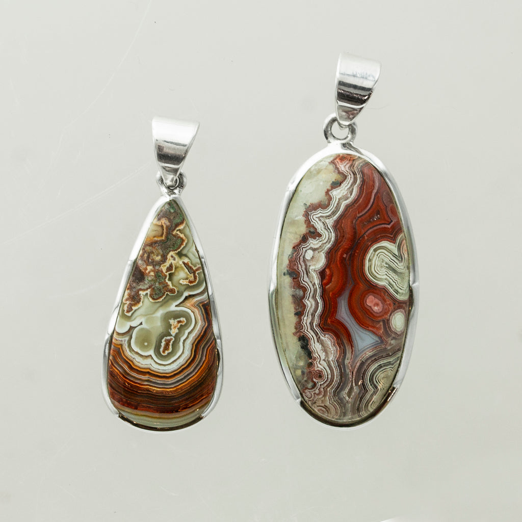 SS Crazy Lace Agate Assorted Pendants