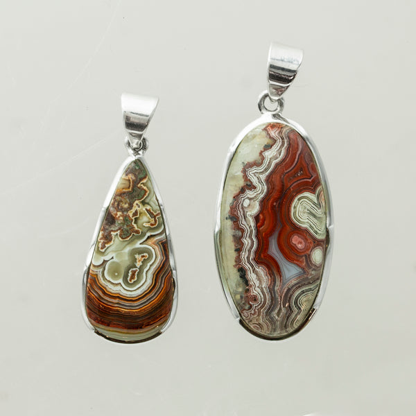 SS Crazy Lace Agate Assorted Pendants