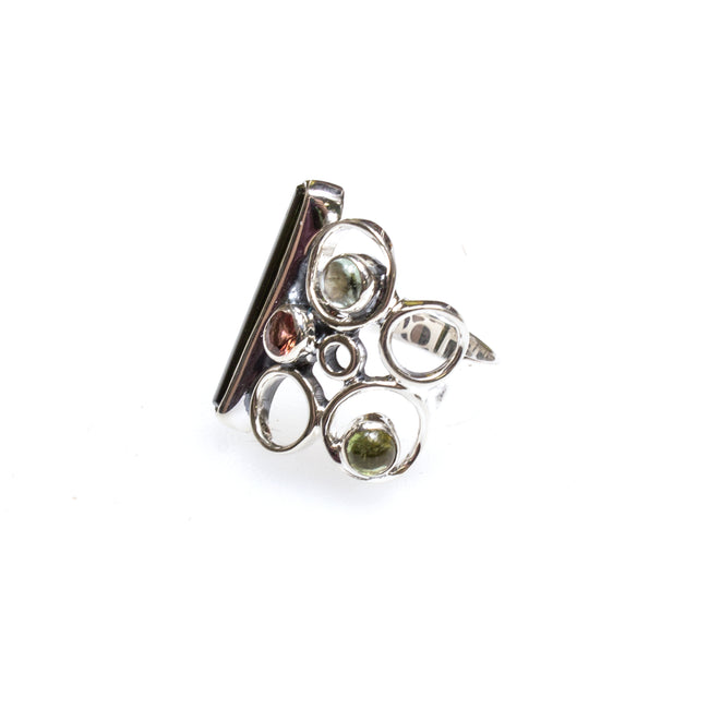 SS Tourmaline Bubble Ring