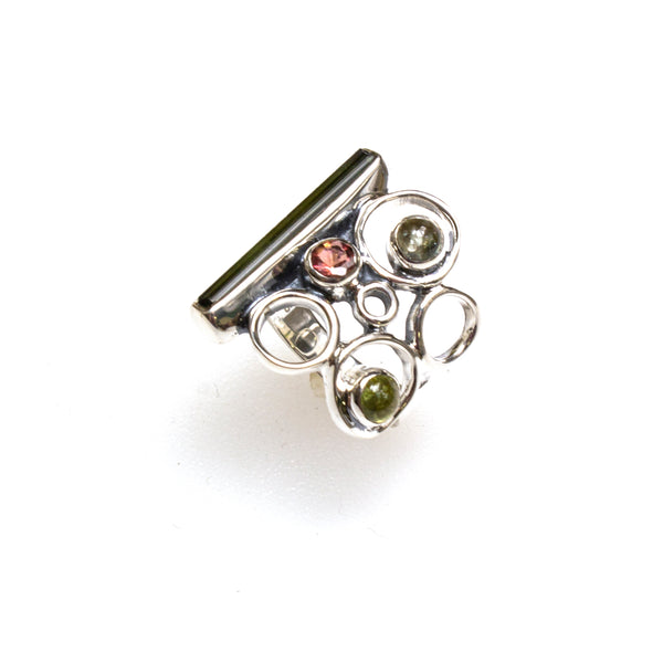 SS Tourmaline Bubble Ring