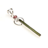 SS Long Pink/Green Tourmaline Pendant