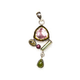 SS Watermelon Tourmaline Collection Pendant