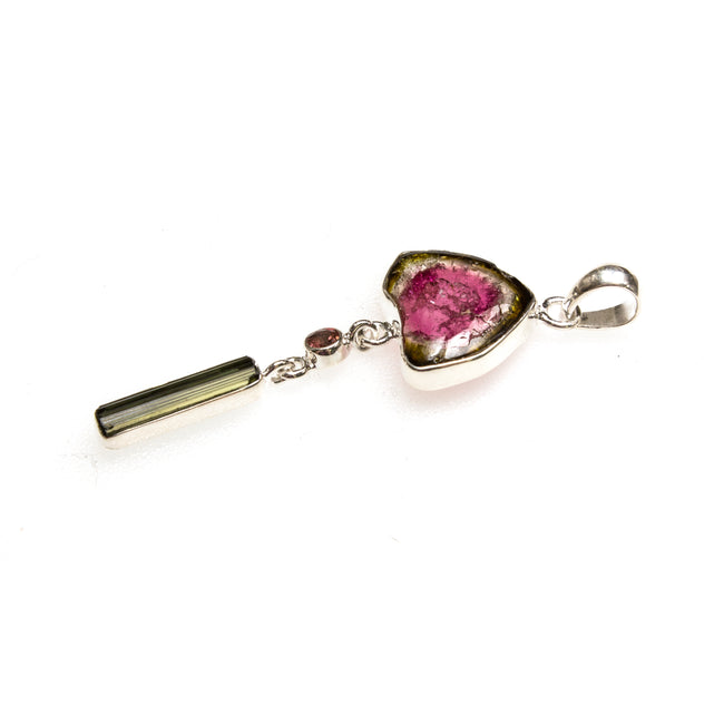 SS Watermelon Tourmaline Focal Pendant