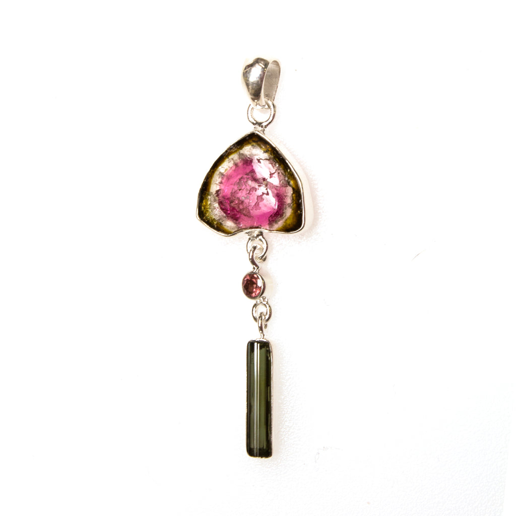 SS Watermelon Tourmaline Focal Pendant