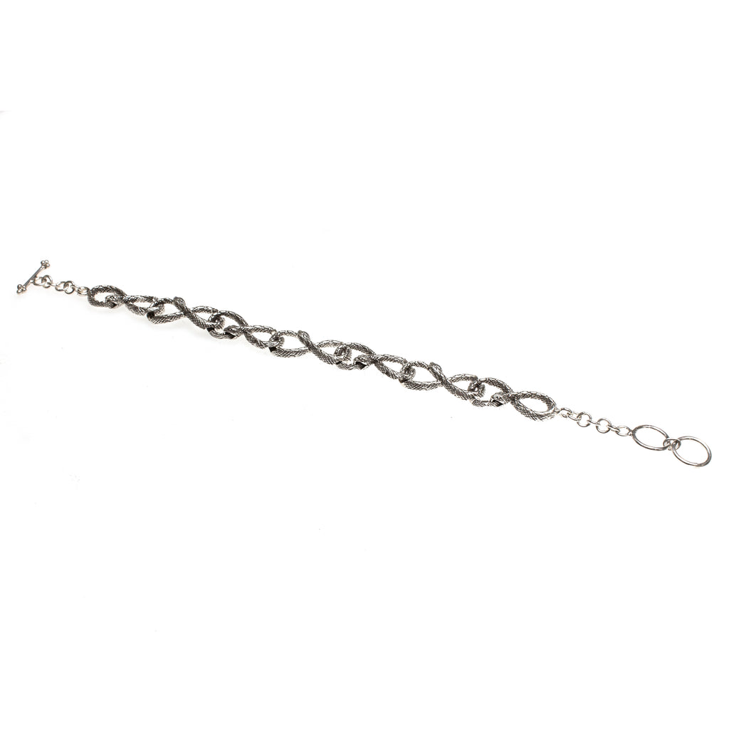 SS Ourobulos Infinity Snake Toggle Bracelet