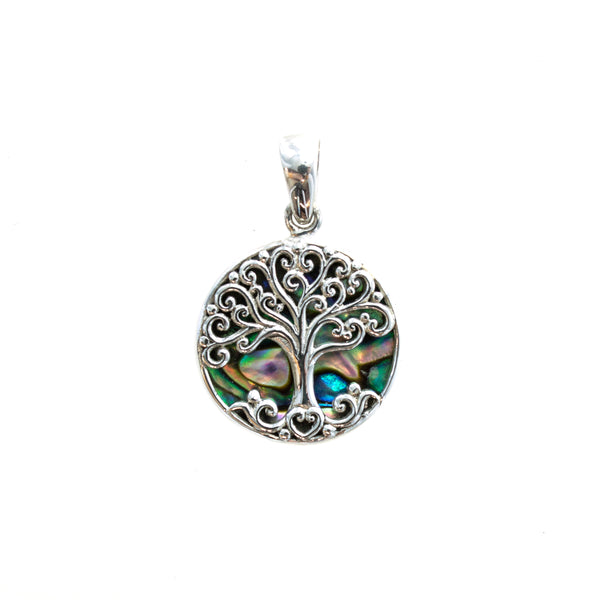 SS Abalone Tree of Life Pendant (small)