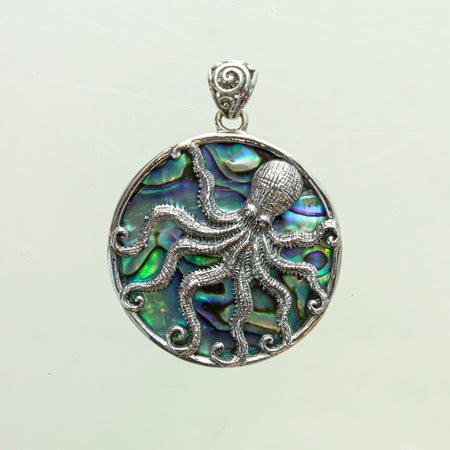 SS 7-Armed Octopus with Pearl Pendant