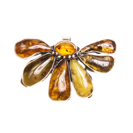 SS CZ Oval Flower Drop Earrings