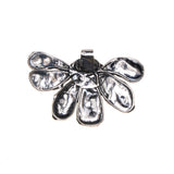 SS Large Amber Flower Pendant