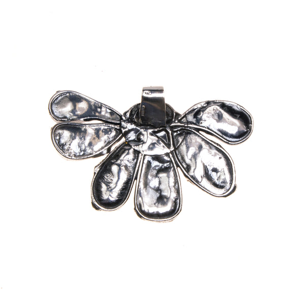 SS Large Amber Flower Pendant