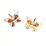 SS Amber Butterfly Pendant